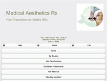 Tablet Screenshot of medicalaestheticsrx.com